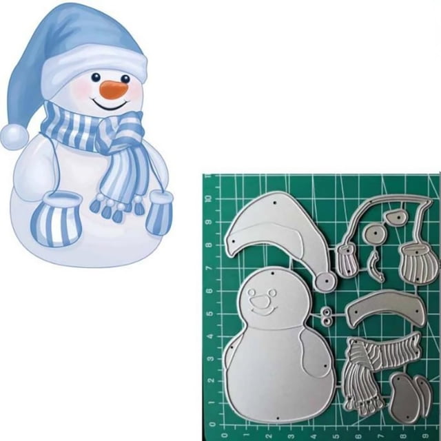 Muñeco de nieve MALISTLN para cortar metal con bufandas y guantes