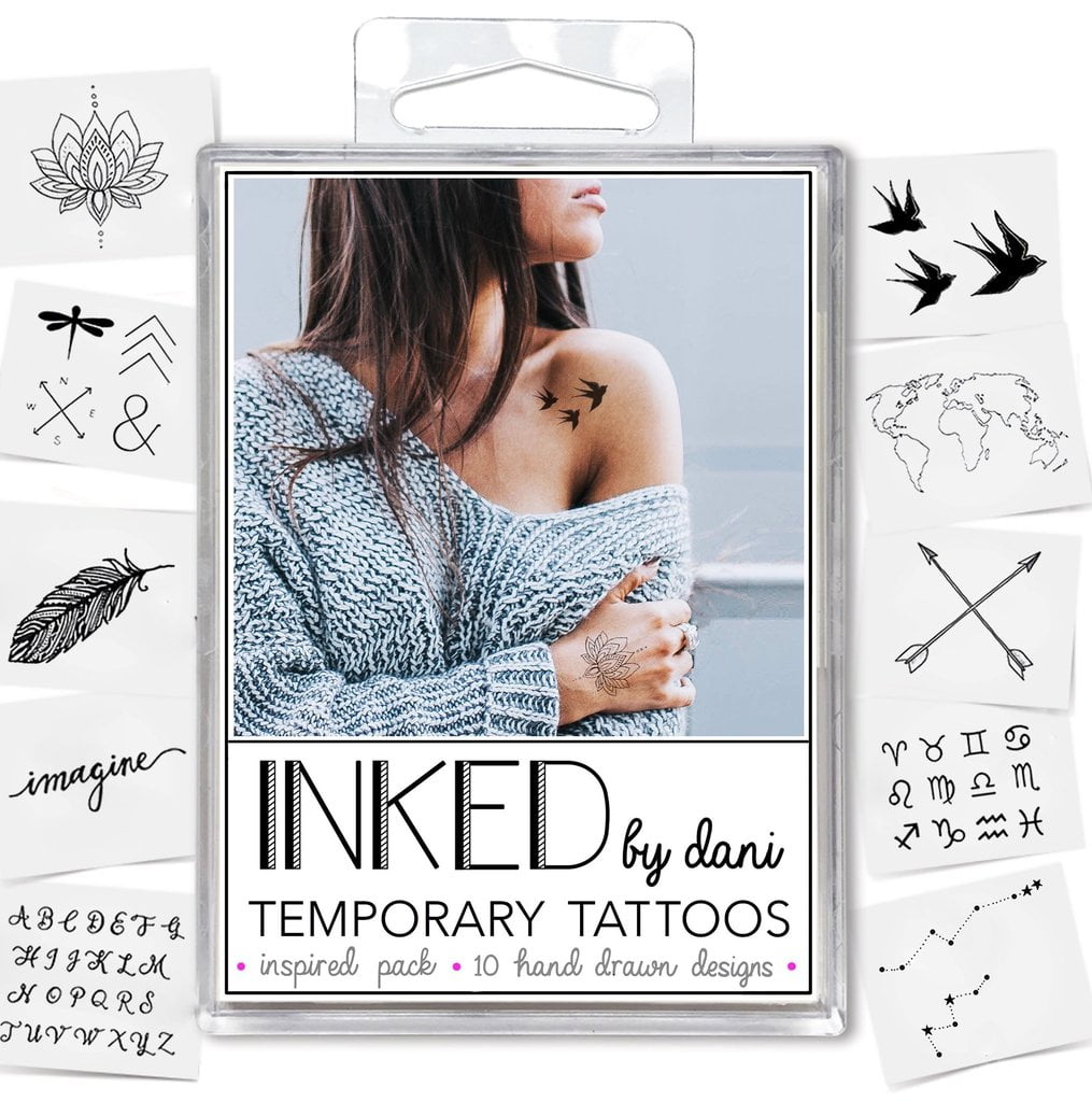 "INKED by Dani Inspired Temporary Tattoo Pack"