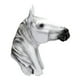 thumbnail image 4 of Estatua de cabeza de animal de resina para montar en la pared, escultura rústica realista, adorno artesanal Caballo Blanco 20x22cm, 4 of 9
