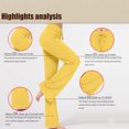 thumbnail image 4 of KyCheLot Womens High Waist Yoga Pants Straight Leg Loose Bootcut Stretchy Comfy Workout Pants, 4 of 4