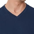 thumbnail image 4 of SCHIESSER Pijama de hombre, largo - Casual Essentials, algodón, cuello en V Azul oscuro M (Medium), 4 of 5
