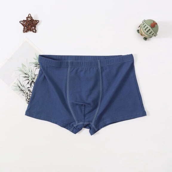 hengsof Teen Boys Solid Color Boxer Briefs for 7-14 Years Cotton Breathable Underwear Multipack Comfortable Student Essential Wear