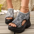 thumbnail image 2 of MKLEKYY Sandalias Cómodas de Suela Gruesa para Mujer, Sandalias de Verano de Malla Transpirable Con Tacón Inclinado y Boca de Pez para deportes y Ocio. 376, 2 of 5