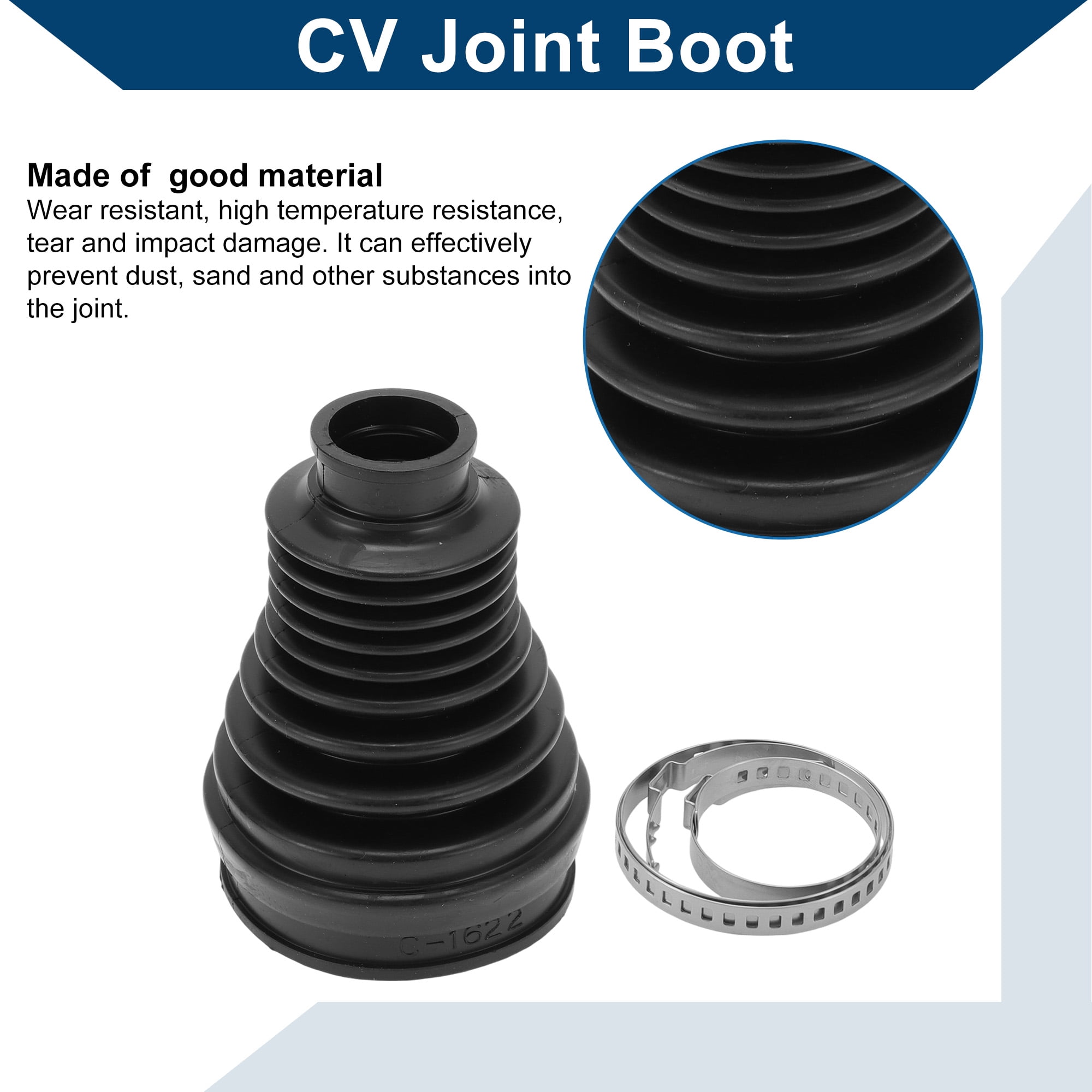 Unique Bargains No.99734995500 CV Joint Boot Kit W/ Clamps for