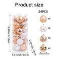 thumbnail image 3 of Pack of 24 Decorative Christmas Sphere Ornament Holiday Celebrations Christmas Sphere Sturdy Plastic Home Decoration, 3 of 9
