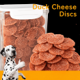 thumbnail image 4 of Tender Touch Duck & Cheese Round Chips, 100g - Natural High Protein Chew Treats for Dogs, No Artificial Additives, Nutritious Training & Daily Snacks, 4 of 11