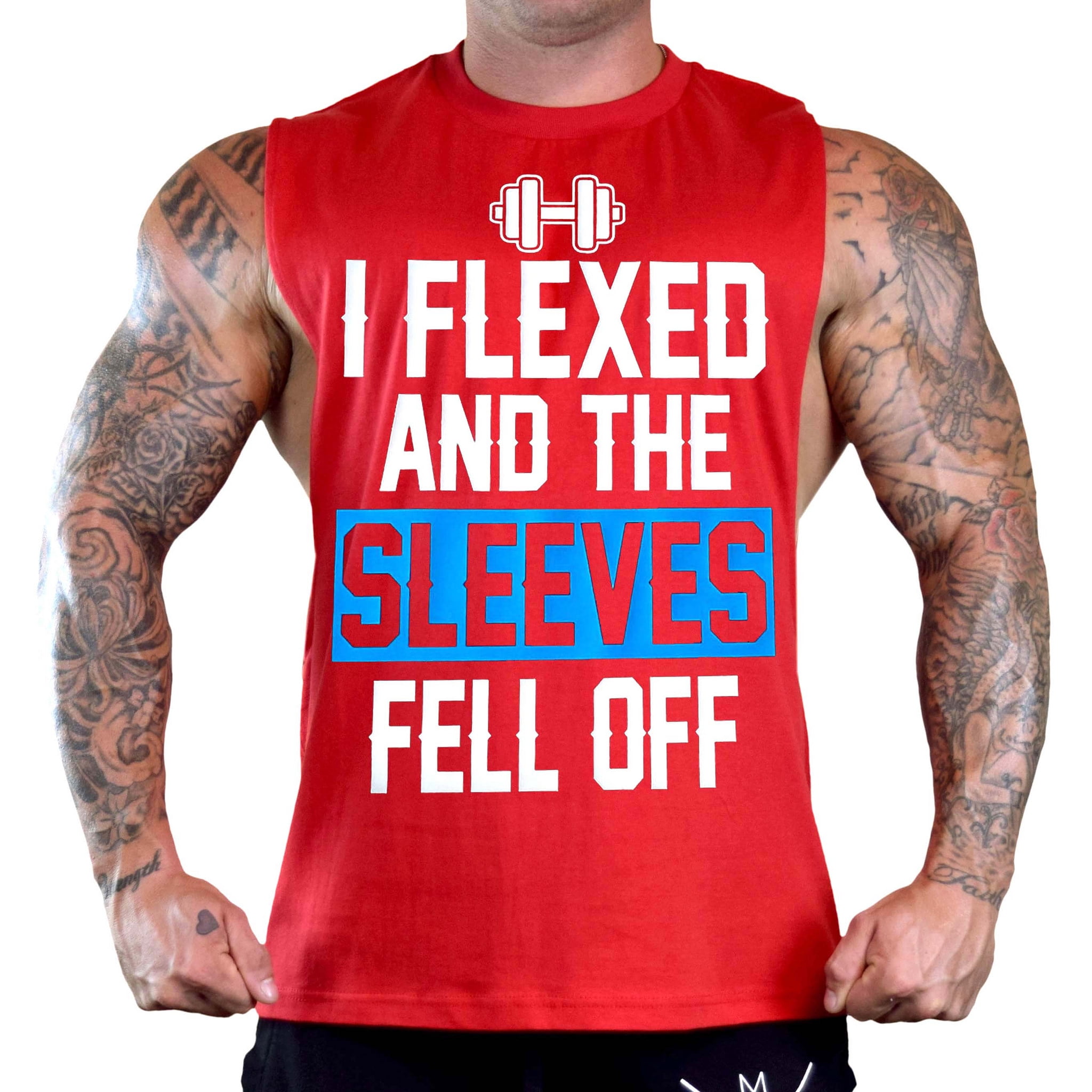 I Flexed and The Sleeves Fell Off Workout T-Shirt Bodybuilding Gym Tank Top