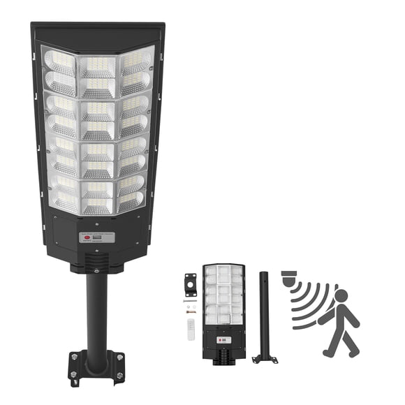 KFFKFF 8000W Solar Street Light Outdoor, 450000LM, Commercial Parking Lot Light Dusk to Dawn