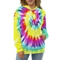 thumbnail image 4 of Colorful Tie-dye Swirl_2 Men's Women Vintage 3D Hooded Sweatshirt - All-Season Loose Fit Streetwear, 4 of 6