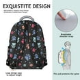 thumbnail image 5 of "Plaid & Dog Print Backpack - Preppy Academic Backpack, Collegiate Canine Gift with Monogram Spot & Insulated Lunch Pocket", 5 of 6