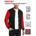 thumbnail image 3 of Men's  Varsity Jacket Causal Slim Fit Cotton Letterman Baseball Bomber Jackets, 3 of 10