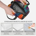 thumbnail image 7 of DouZhe Lunch Bags for Women and Men, Diversity World Population Prints Reusable Portable Insulated Cooler Waterproof Lunch Tote Bag for Travel Work School Picnic, 7 of 7