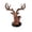 A001- Style A, variant on Faux Wood Deer Head Statue Rustic Deer Table Decor Resin Animal Bust for Home Cabin Office Mantle Display 17 Inch Piece