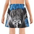 thumbnail image 5 of joogoo Highland Cattle Leopard Boys Swim Trunks Beach Swimsuit Shorts Boxer 9-11Y, 5 of 8