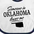 thumbnail image 4 of Inktastic Someone in Oklahoma Loves Me Boys or Girls Baby Bib, 4 of 4