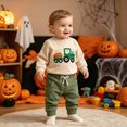 thumbnail image 4 of Futezty Baby Boy Fall Clothes Set Long Sleeve Tractor Pumpkins Print Sweatshirt Pants 3 6 12 18 24 Months 3T Halloween Toddler Infant Outfits, 4 of 6