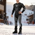 thumbnail image 2 of DHFJKG Compression Shirt 2 Piece Set For Men Ski Athletic Workout Long Sleeve Slim Fit Top And Pants Breathable Base Layer Comfort Outfit, 2 of 5