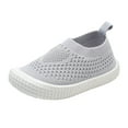 thumbnail image 5 of Dakaela Toddler Boy Girl Mesh Sneakers 3-12Months Baby Knitted Walking Slip on Shoes 3T 4T Little Kid Breathable Soft Sole Outdoor Shoes Grey Size 5, 5 of 6