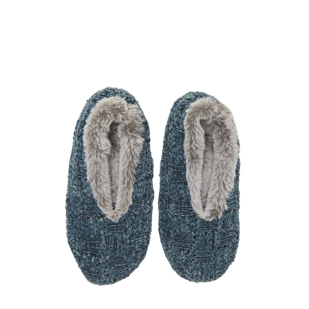 Dearfoams - Dearfoams Chenille Knit Toasty Slipper Socks - Walmart.com ...