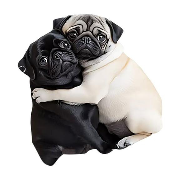 Adorable Acrylic Car Fragrance Diffuser, 2D Cute Dog Design, Solid Scented, Stylish Interior Accessory, Fan-Powered Diffusion