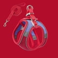 thumbnail image 7 of PEONAVET Cat Harness and Leash Set, Color Blocked Pet Strap And Leash Set Breathable Mesh Vests With Adjustable Straps Suitable For Small And Medium Cats And Dogs(Red), 7 of 7