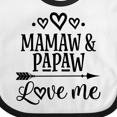 thumbnail image 4 of Inktastic Mamaw and Papaw Love Me Girls Baby Bib, 4 of 4