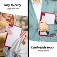 thumbnail image 7 of Decase Transparent Tablet Case for iPad 6th/5th Generation Cases 9.7 inch 2018/2017,Slim, Shockproof & Lightweight Protective Cover,Scratch-Resistant,Hybrid PC+TPU Clear Rugged Tablet Cover,Red, 7 of 7