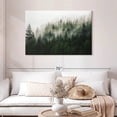 thumbnail image 2 of Elephant Stock Fog Enveloped Forest Wall Art - Horizontal Canvas Wall Art - Hallway Wall Decor - Nature Canvas - Green And Gray Decor - 45" x 30", 2 of 8