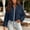 Blue, variant on Qulqfy Cropped Essentials Hoodie Long Sleeve Solid Casual Fall Black Drawstring Collared Zip Up Fashion with Pockets Womens Tops L