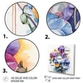 thumbnail image 3 of Designart "Poise of Pansies in Purple I" Floral Wall Art - Traditional Purple Pansies Living Room Canvas Art, 3 of 6