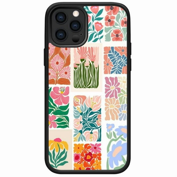 Aesthetic Flower Pattern Phone Case Compatible With iPhone 15 Pro Max case Cute Fashion Soft TPU Design