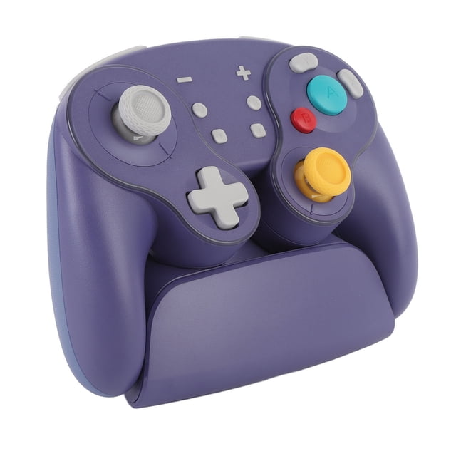 Manette Sans Fil Manette Sans Fil Gyroscope à Six Axes une Touche RVB Mécanique PC Manette de Jeu Vidéo avec Station de Recharge Sans Fil pour Switch