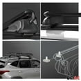 thumbnail image 4 of Lockable Roof Rack Cross Bars Luggage Carrier for Volvo XC60 2018-2025 Black, 4 of 12