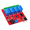 thumbnail image 2 of BYNNIX 4 Channel USB Control Relays Module ULN2803 5V 12V 24V Intelligent Switching for PC Automation and Expansion Board, 2 of 15