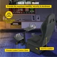 thumbnail image 4 of Asiento de simulador de conducción VEVOR Asiento reclinable para juegos de conducción ajustable con montaje de palanca de cambios apto para Logitech G25/G27/G29/G920 Soporte de volante de carreras, 4 of 9