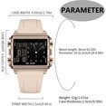 thumbnail image 7 of Digital Watches for Men Women Waterproof Unique Rectangle Watch Stopwatch Countdown Alarm Analog Silicone Strap Transparent Case, 7 of 7