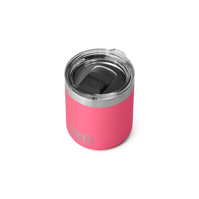 Vaso YETI Rambler Lowball 2.0 apilable de 295 ml con tapa, color rosa tropical