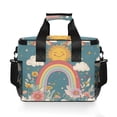 thumbnail image 7 of FORMRS Insulated Cooler Bag 24 Cans Capacity Soft Leakproof Lunch Box with Side Pockets, Blue Rainbow, 7 of 7