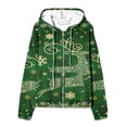 thumbnail image 4 of Puntoco Mujer Moda Impreso Blusa Manga Larga Tops Sudadera Bolsillos Con Capucha Puntoco Puntoco-1, 4 of 6