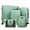 Green, variant on Travelhouse 6 Piece Luggage Set Hardshell Lightweight Suitcase with Carry On Backpack Duffel Bag and Packing Cube.Blue