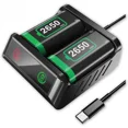 thumbnail image 1 of 2X Fast Charge Battery Pack For Xbox Controllers, 2x 2650mAh Rechargeable Battery + Fast Charger Station for Xbox One/Series X/Series S/Xbox One X|S/Xbox One Elite Wireless Controller, 1 of 7
