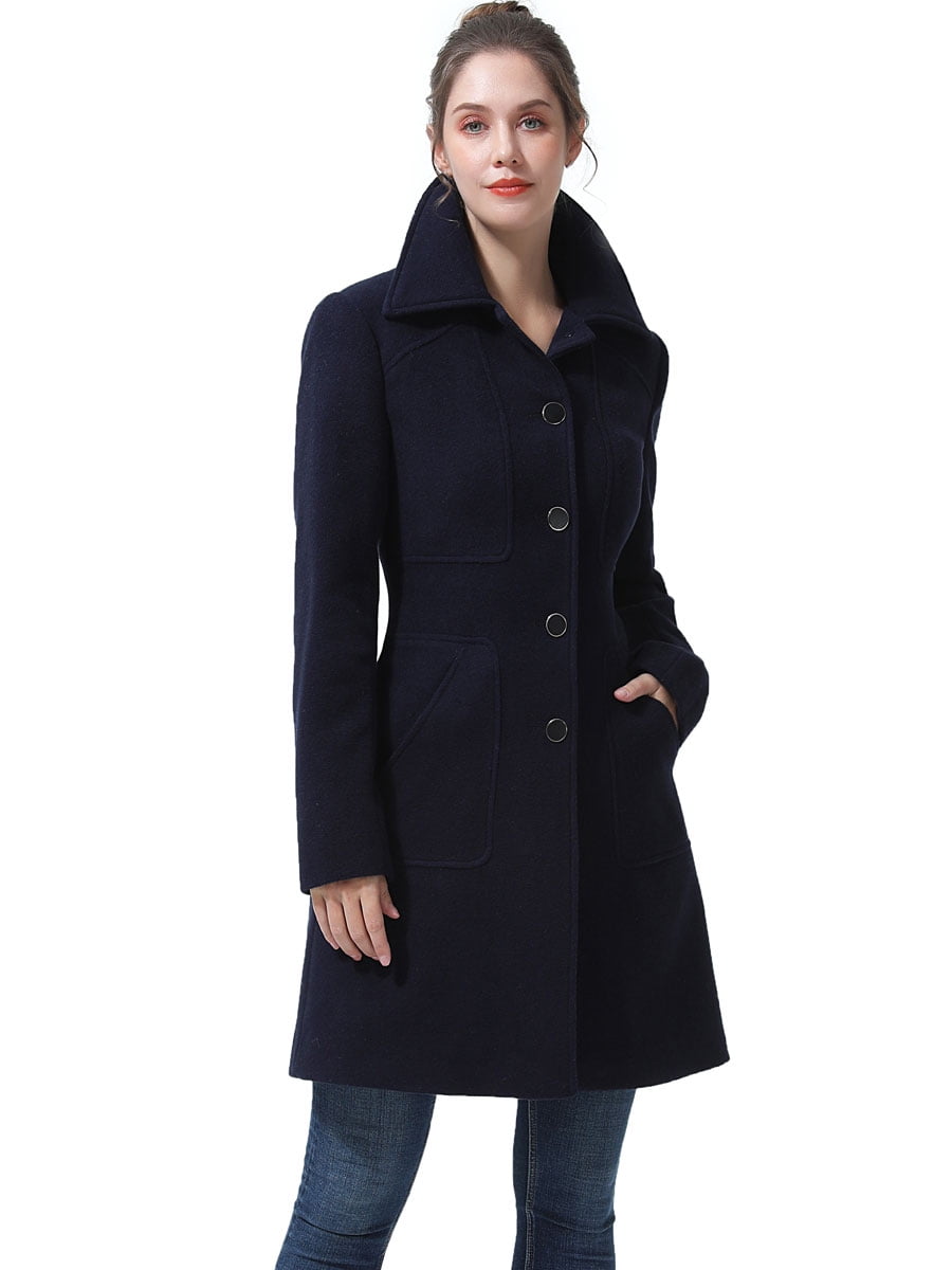 BGSD Womens Fay Wool Walking Coat Regular & Plus Size & Petite 