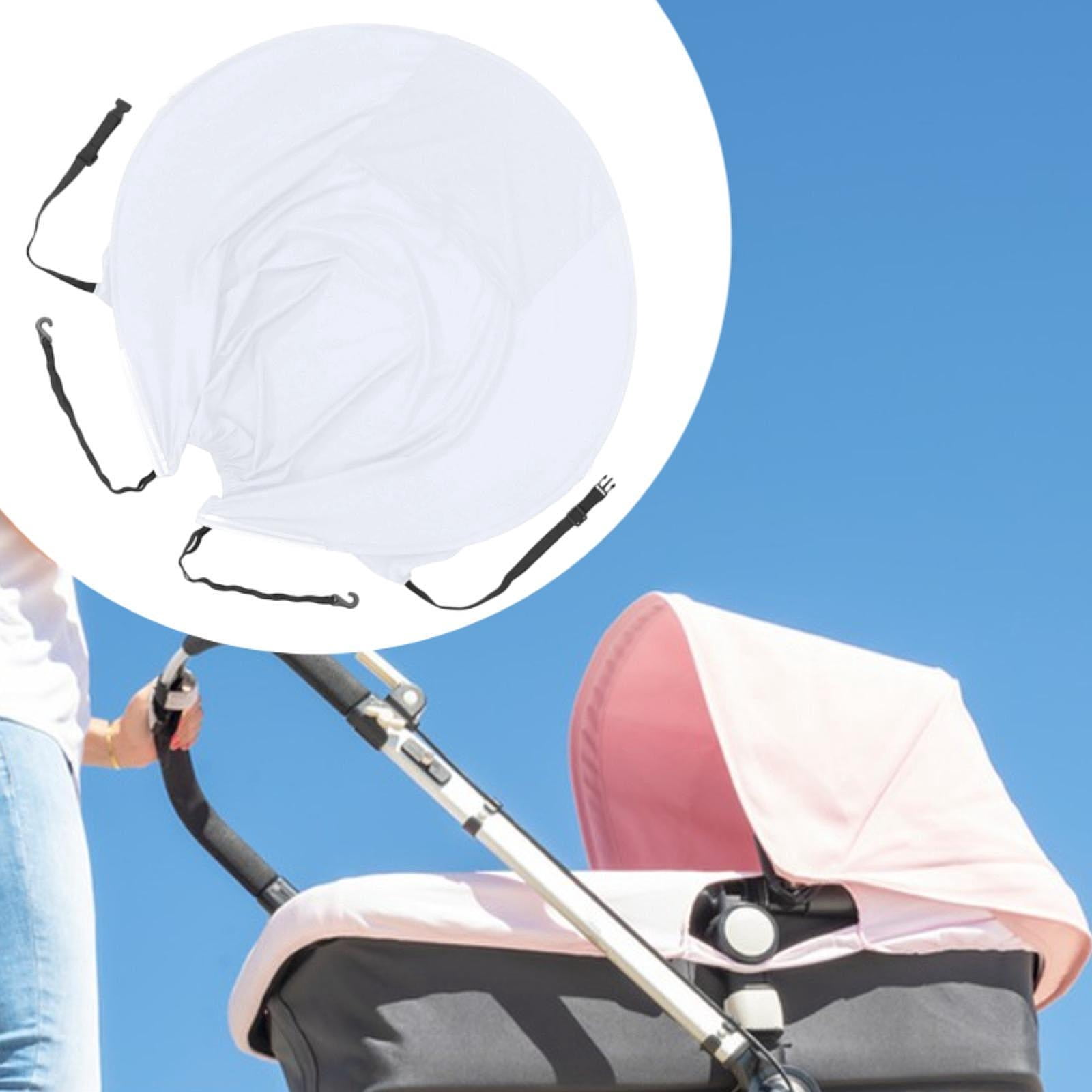Zxpjkyu Baby Stroller Sunshade Cover, Outdoor Portable Easy Install Breathable Universal White