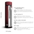 thumbnail image 4 of The London Sip Multi-Purpose Travel Mug and Tumbler Fruit Infused Flask Hot and Cold Double Wall Stainless Steel Thermos with Extra-Long Infuser, Sacred Red, 4 of 4