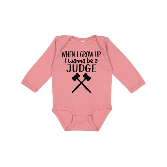 Inktastic Future Judge Gavel Job Gift Boys or Girls Long Sleeve Baby Bodysuit