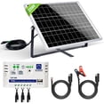 thumbnail image 1 of ECO-WORTHY Kit de conector SAE de panel solar fuera de la red de 25 vatios y 12 V: panel solar impermeable de 25 W + soporte de montaje ajustable + cable de conexión SAE + controlador de carga de 10 A, 1 of 5