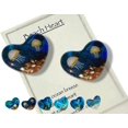 thumbnail image 1 of Corazón de bolsillo de vidrio para playa, adorno de corazón de vidrio oceánico hecho a mano con fusión de mar natural, ficha de bolsillo de corazón de vidrio fusionado, mini ficha linda y duradera con, 1 of 7