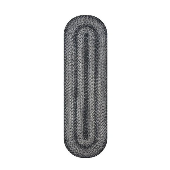 Homespice Decor 571830 11 x 36 in. Oval Flint Hill Jute Table Runner Rug, Green