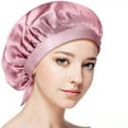 thumbnail image 1 of LFRNZS Gorro de Seda para Dormir Gorro de Dormir de Seda de Morera para Mujer Cuidado del Cabello Gorro para Dormir Gorro de Dormir Nocturno de Seda Envoltura para el Cabello Ajustable para Dormir, 1 of 1