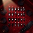 thumbnail image 6 of Black Red Gradient Halloween Press on Nails Short 24Pcs, Web Skull Spooky Fake Nails Set, Reusable False Nails for Gothic Party Daily Wear Women Girls, 6 of 8